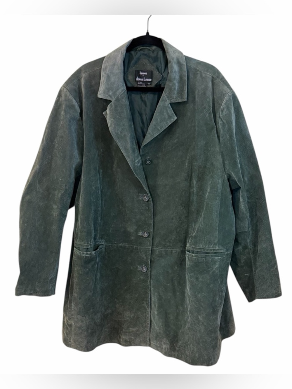 dennis basso Green Leather Jacket